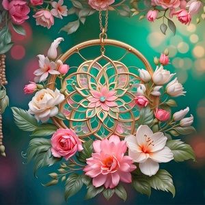 Floral dream catcher 20 oz tumbler